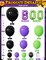 Halloween Balloon Garland Arch Kit – 131PCS Purple, Green & Black Balloons with BOO Letters, Bat & Spider Web Foil Balloons, Spooky Eyeball Balloons for Halloween Party Decorations Indoor & Outdoor
